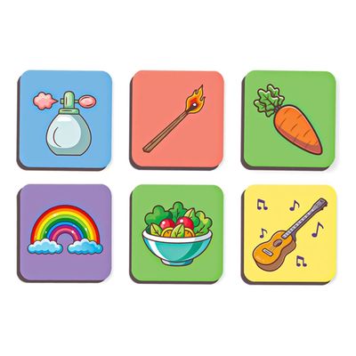 Jogo Educativo Em Madeira Meus 5 Sentidos - Nig 0586
