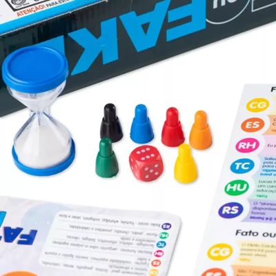 Jogo De Tabuleiro Fato Ou Fake 120 Cartas - Nig 1147