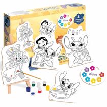 Kit De Pintura Infantil Com Cavalete Stitch Disney Nig 4102