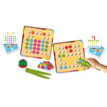 Jogo Infantil Educacional Mosaico Pompom Em Madeira - Nig 1150