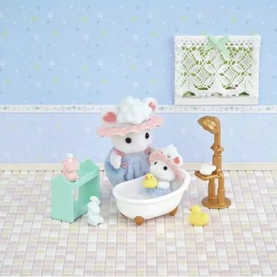 Sylvanian Families Hora Do Banho Irmãos Ensaboados Epoch 5805