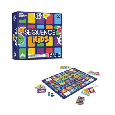 Jogo De Tabuleiro Sequence Kids 44 Cartas - Copag 34736