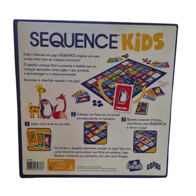 Jogo De Tabuleiro Sequence Kids 44 Cartas - Copag 34736