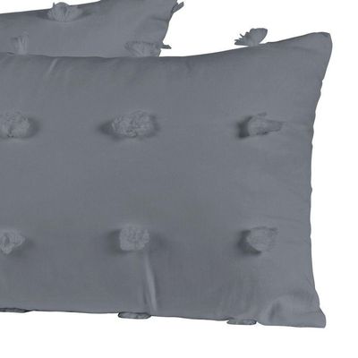 Capas De Almofadas Poppy 60cm X 30cm 04 Peças - Cinza
