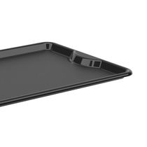 Kit 6 Bandejas Plásticas Preta 48x33cm Servir Coza Uno Restaurante Fast Food