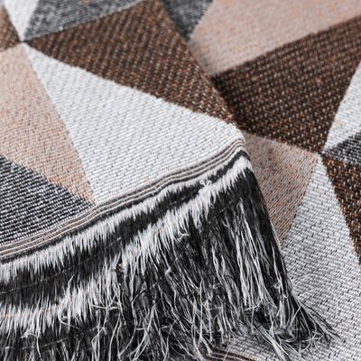 Manta Jacquard Misto com Franja 1,40 x 1,60 Dallas Caramelo