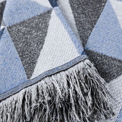 Manta Jacquard Misto com Franja 1,40 x 2,20 Dallas Marinho