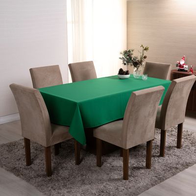 Toalha de Mesa Basic 1,40m 4 Lugares Oxford Natal Verde