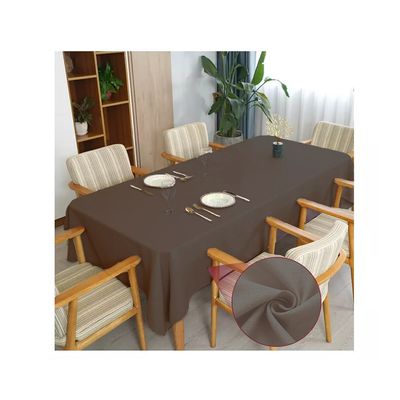 Toalha de mesa 6 Lugares Retangular Linho Rústico Marron