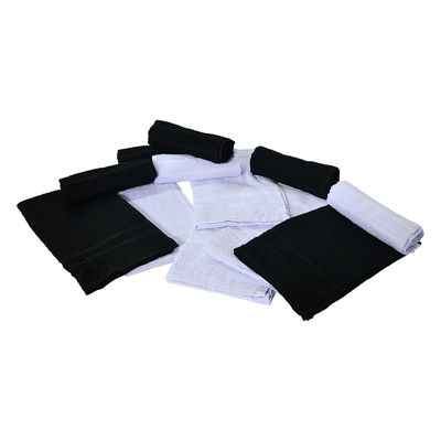 Kit 12 Toalhas Rosto Salão Petshop Barbeiro Academia Branca