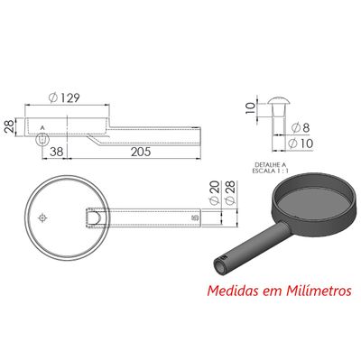 Queimador Simples Fogão Industrial de Ferro Fundido N05 13cm