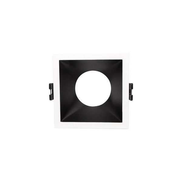 Spot De Embutir Recuado Taschibra Piazza Mr16 Gu10 Quadrado Bivolt Branco/preto 15090377