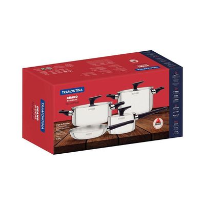 Jogo De Panelas Corpo Triplo Tramontina Grano Baquelite 65160000 Inox