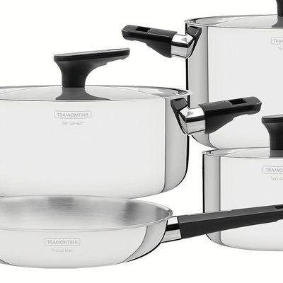 Jogo De Panelas Corpo Triplo Tramontina Grano Baquelite 65160000 Inox