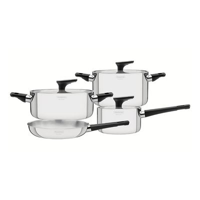 Jogo De Panelas Corpo Triplo Tramontina Grano Baquelite 65160000 Inox
