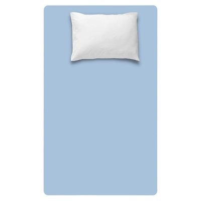 Lençol Avulso Solteiro Liso com Elástico 180 Fios  - Fiori Azul anil