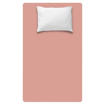 Lençol Avulso Solteiro Liso com Elástico 180 Fios  - Fiori Rosa antigo