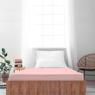 Lençol Avulso Solteiro Liso com Elástico 180 Fios  - Fiori Rosa claro