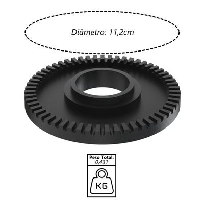 Espalha Chama Fogão Industrial Queimador Duplo Ferro 11,2cm