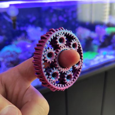 Fidget de Dedo 6 Engrenagens Spinner Anti Estresse Relaxante 3D Bicolor