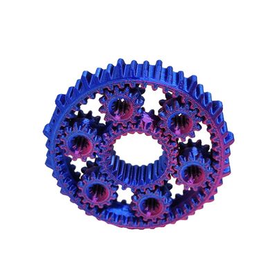 Fidget de Dedo 6 Engrenagens Spinner Anti Estresse Relaxante 3D Bicolor