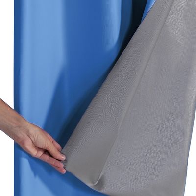 Cortina Blackout PVC com Tecido Voil 2,80 m x 2,30 m Azul