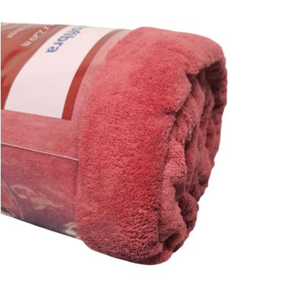 Manta Microfibra Casal 180x220cm Unicolor Jolitex Vinho