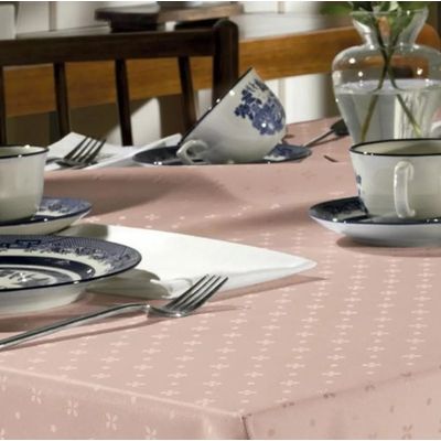 Toalha Mesa Retangular 160x270cm Requinte TJ5796 Rosa Dohler