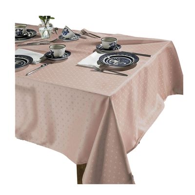 Toalha Mesa Retangular 160x270cm Requinte TJ5796 Rosa Dohler