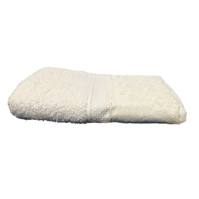 Toalha de Rosto Melody com Renda Naira Bouton Branco