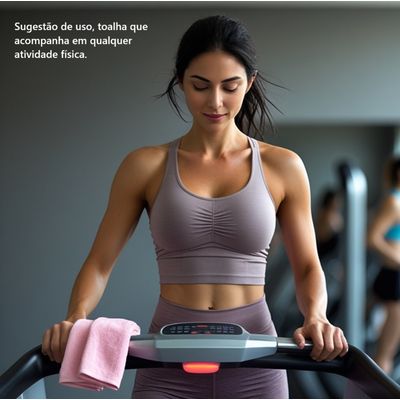 Toalha Fitness Sports Algodão 30cm x 80cm Rose Cavhome