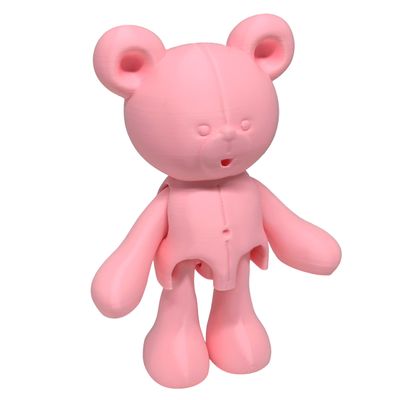Ursinho Boneco 3d Rosa Articulado Brinquedo