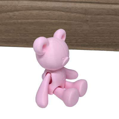 Ursinho Boneco 3d Rosa Articulado Brinquedo