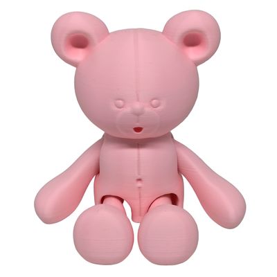 Ursinho Boneco 3d Rosa Articulado Brinquedo