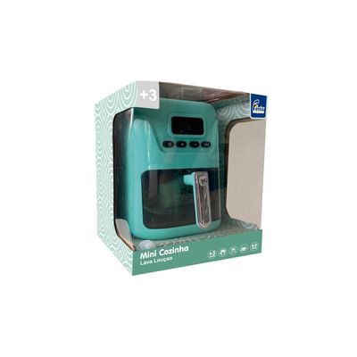 Mini Cozinha - Airfryer Infantil com Luz, Som e Alimentos que Mudam de Cor!