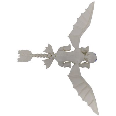 Dragão Fúria da Luz Branco Articulado Como Treinar 3D Seu Dragão