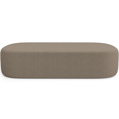 Kit 02 Puffs Decorativos Orgânicos Para Living Quarto 195cm Doha W01 Bouclê Bege - Lyam Decor