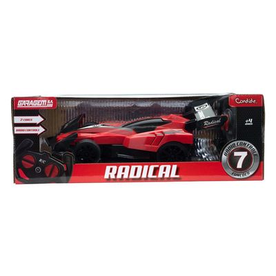 Veículo Controle Remoto 7 Funções Garagem S.A. Radical - Vermelho