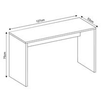 Mesa para Escritório Home Office Sem Gaveta Emma Preto Texturizado - Gran Belo