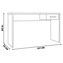 Mesa para Escritório Home Office com Gaveta Emma Preto Texturizado - Gran Belo