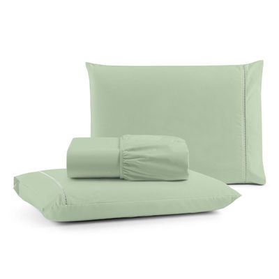 Kit Jogo de Cama Lençol Mirante Queen 3 Peças com 4 Un. Cores 2 - 100% Algodão