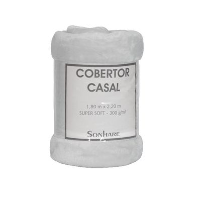 Cobertor Super Soft 300gr Casal 180x220cm Off-White Sonhare