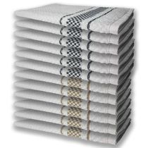 12 Panos de Prato Atoalhado Felpudo Premium 6 Preto 6 Marrom