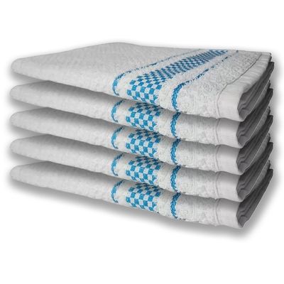 10 Panos de Prato Atoalhado Felpudo Premium 5 Azul 5 Marrom