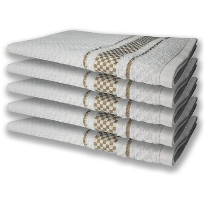 10 Panos de Prato Atoalhado Felpudo Premium 5 Azul 5 Marrom