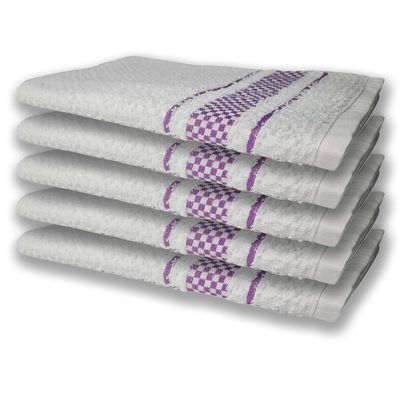 10 Panos de Prato Atoalhado Felpudo Premium 5 Roxo 5 Marrom