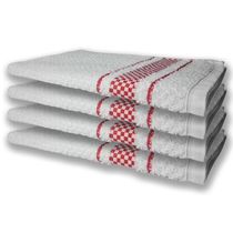 8 Panos de Prato Atoalhado Felpudo Premium 4 Vermelho 4 Roxo
