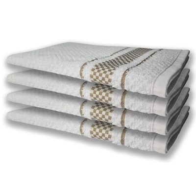 8 Panos de Prato Atoalhado Felpudo Premium 4 Azul 4 Marrom