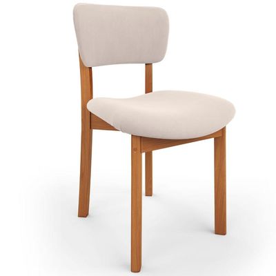 Mesa Para Sala de Jantar Valência com 06 Cadeiras Sala de Jantar Dara L02 Suede Bege - Lyam Decor