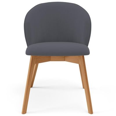Kit 03 Cadeiras de Jantar e Estar Living Estofada Mia L02 Suede Cinza - Lyam Decor